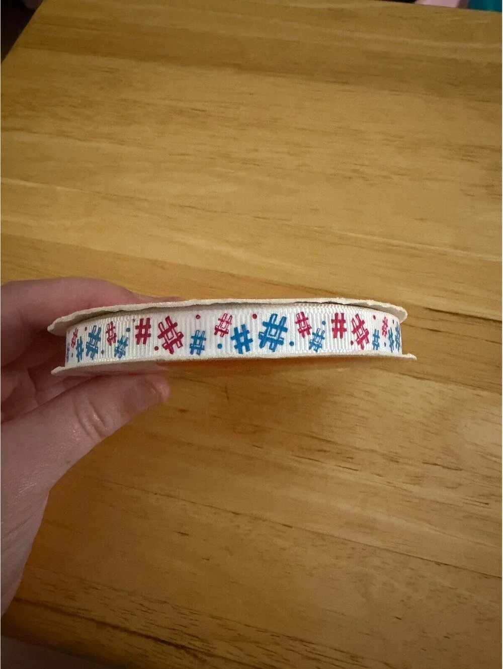 Craft Smart Hashtag Pattern Ribbon